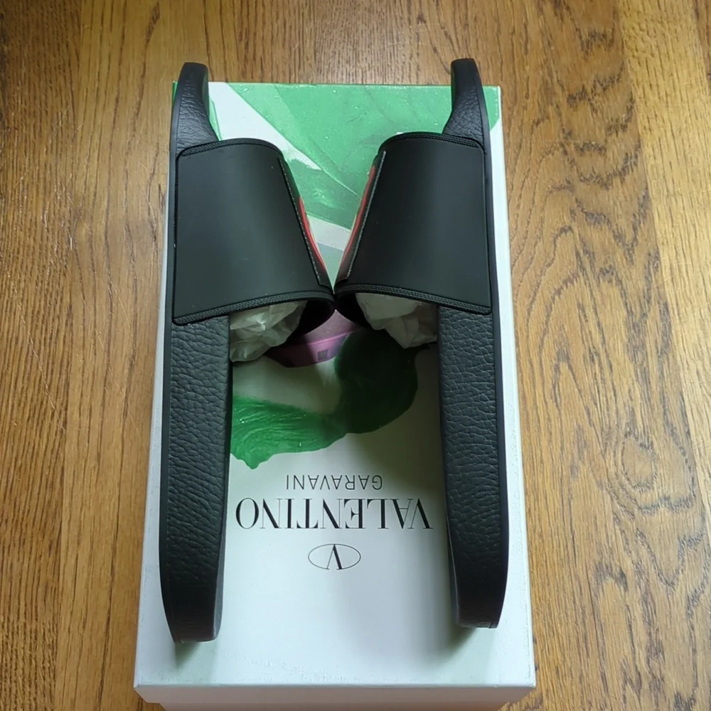 NIB Valentino Black Skull Pool Slide Undercover Jun Takahashi Collab Men's EU 45